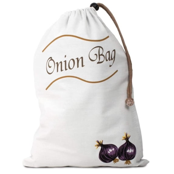 Potato Onion Storage Bag, Drawstring Closure Garlic Storage Bags, Side Zipper Design, Canvas Potato Onion Storage Sack With Blackout Liner for Pantry Shopping Storage,B