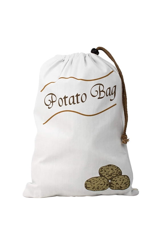 Potato Onion Storage Bag, Drawstring Closure Garlic Storage Bags, Side Zipper Design, Canvas Potato Onion Storage Sack With Blackout Liner for Pantry Shopping Storage,A
