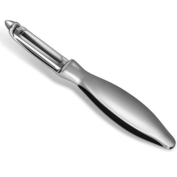 Potato Peeler Vegetable Fruit Swivel Stainless Steel Alloy Kitchen Tool Vertical Thickened Design for Smooth Peeling Ergonomic Handle for Easy Grip 1 Pack Silver Silver