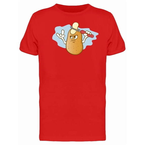 Potato Peeling Himself T-Shirt Men -Image by Shutterstock, Male x-Large