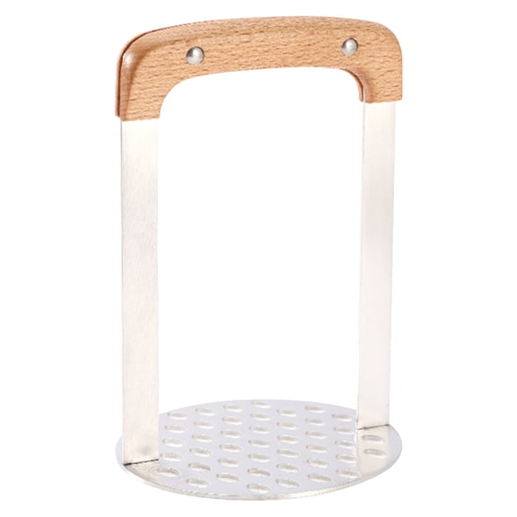 Potato Press Manual Mud Press,Potato Hand – Stainless Kitchen Masher Manual Tool | Wooden Handle Masher Vegetable Potato Mashing Cooking Kitchenware Practical Gadget