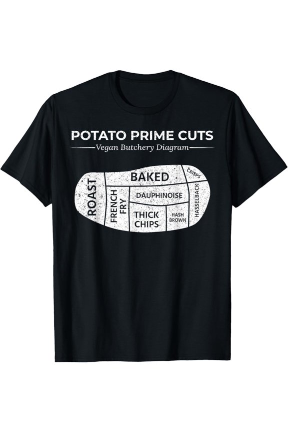 Potato Prime Cuts T-Shirt Funny Vegan Gift T-Shirt