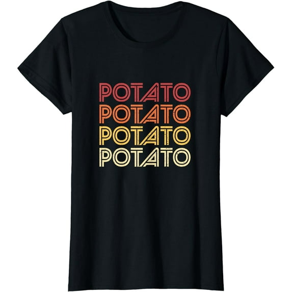 Potato Retro Potatoes Vintage Food Vegetable Vegan T-Shirt