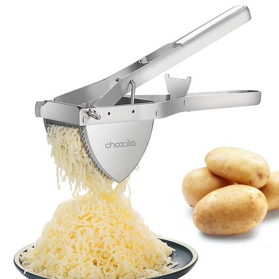Potato Ricer Choxila,[Good Grip] Potato Masher Stainless Steel Professional Masher Kitchen Tool