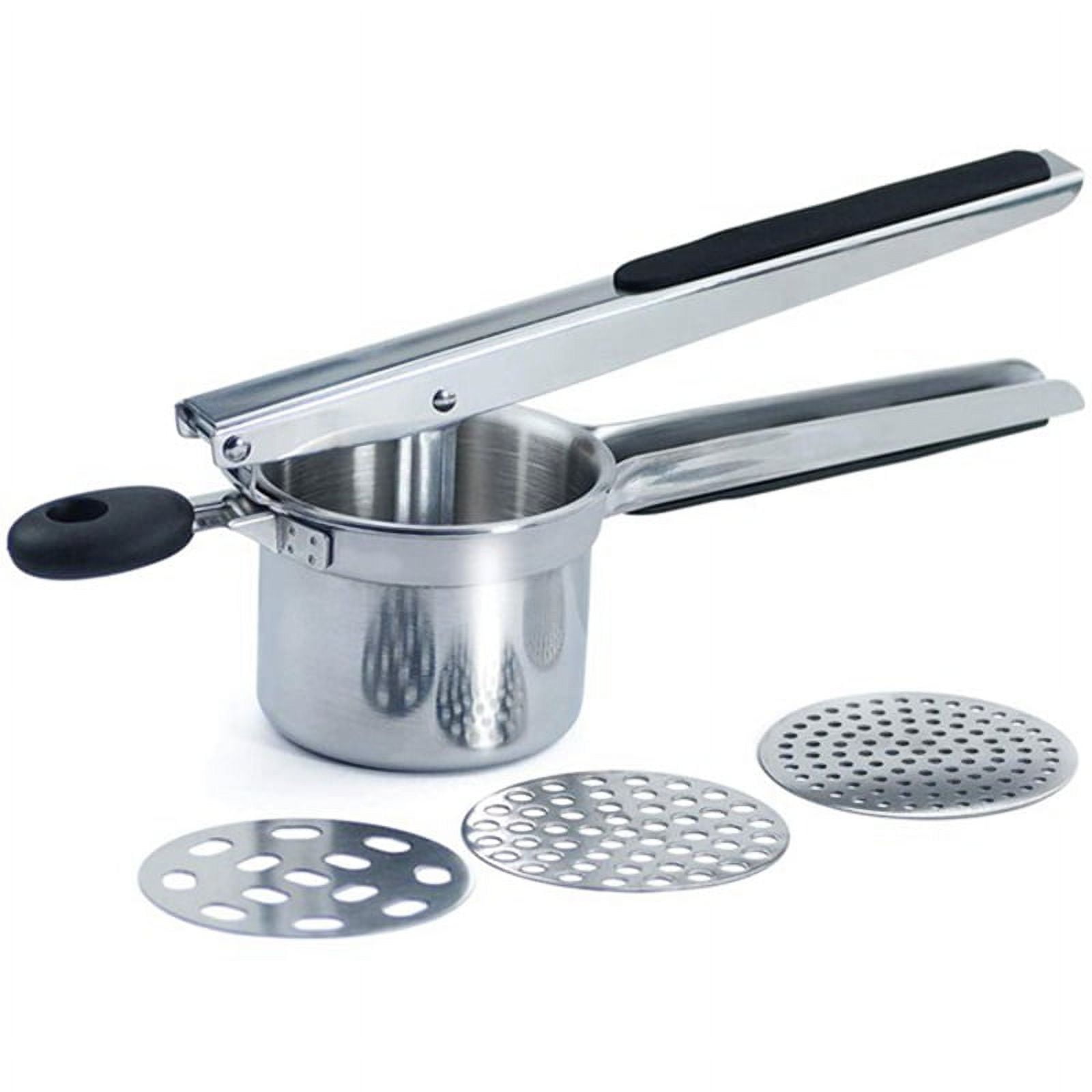 Potato Ricer,Potato Masher with 3 Interchangeable Discs for Light and