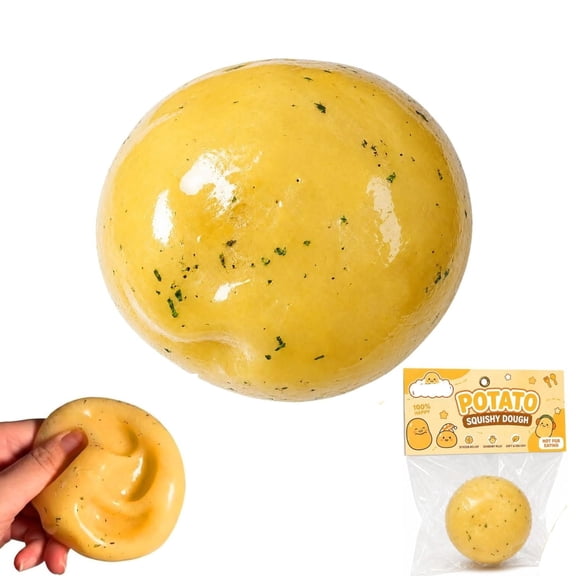 Potato Squishies Stress Ball, 2.4in Slow Rising Realistic Fake Food Fidget Toy, Soft Squeeze Anxiety Relief Toy for Adults Teens, Desk Decor Prank Gift Party Favors