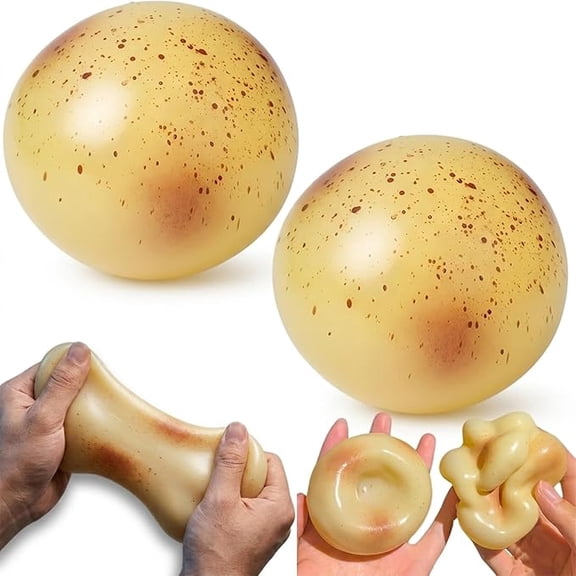 Potato Squishy Stress Ball Food Handmade Fidget Realistic Mashed Shapeable Squeeze Soft Slow Non Rebound Anxiety Relief Sensory Tool