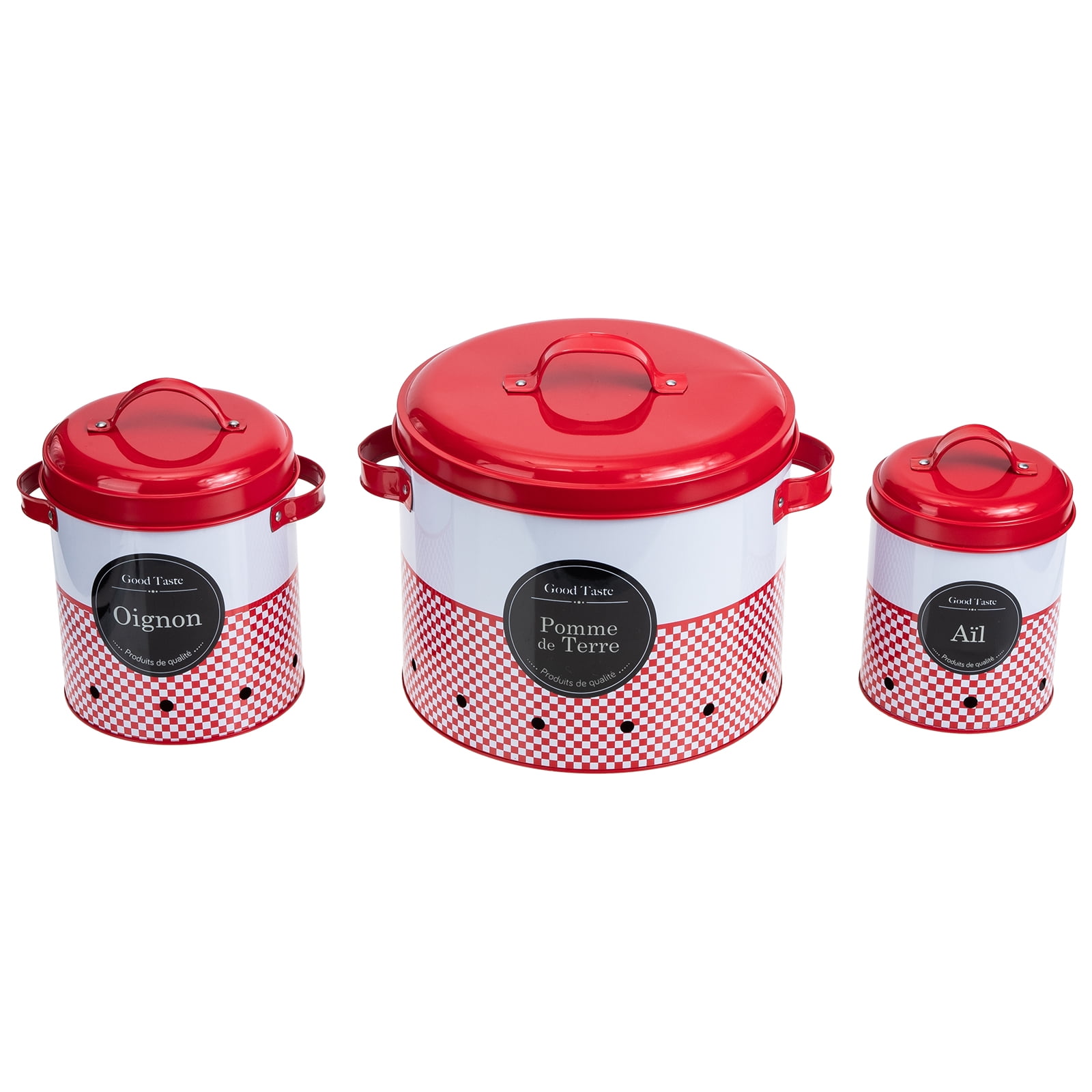 Potato Storage Bucket 3 Pcs Stainless Steel Storage Buckets Food Storage Buckets Potato