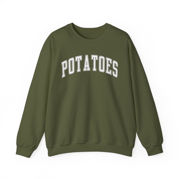 Potato Sweatshirt Gifts Crew Neck Shirt Long Sleeve Unisex