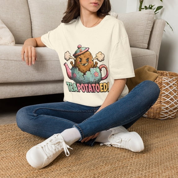 Potato Teapot Pun Steam Cartoon Grunge Cute T-Shirt - Walmart.com