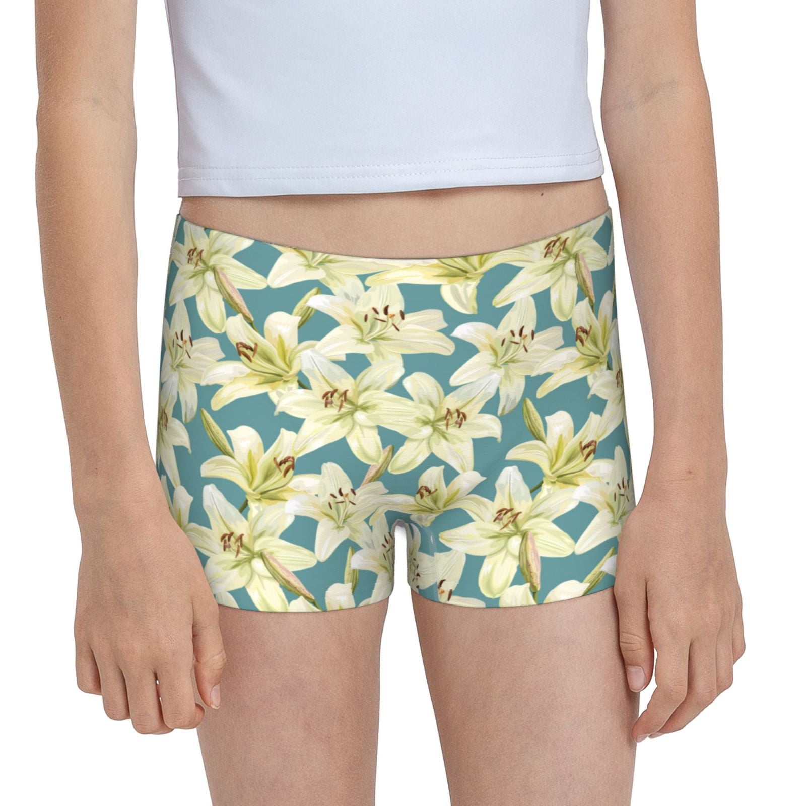Easygdp Lilies Flowers Girls Hipster Cotton Underwear Little Girls
