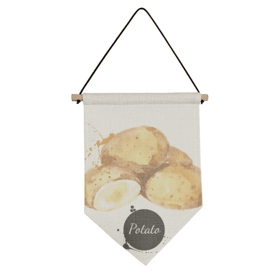 Potato Vegetable Tasty Healthy Watercolor Canvas Flag Hanging Wall Art Decor Banner