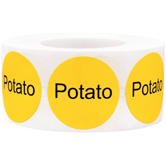 Potato Deli Labels 1 Inch Round Circle Dots 500 Total Stickers