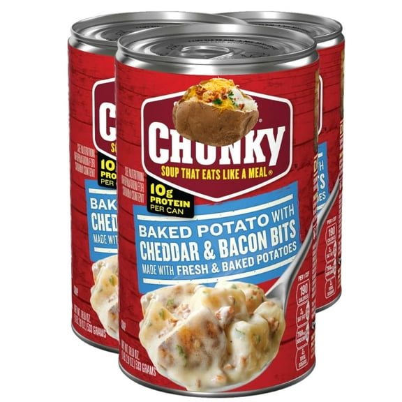 Potato with Cheddar & Bacon Bits Soup, 18.8 oz. (3 pack), by