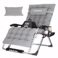 thumbnail image 1 of Poteban 33" XXL Zero Gravity Chair - Oversized Patio Lounge Chair with Cushion, Support 500LBS,Gray, 1 of 9