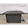 thumbnail image 1 of Poteban 44" Propane Fire Pit Rectangle Aluminum with Wind Guard, Outdoor Fire Pit with Rain Cover, Lid and Tempered Glass Wind Guard for Outside, Garden, Backyard, Glass Beads - Dark Gray, 1 of 1