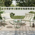 thumbnail image 1 of Poteban Outdoor Bistro Sets, 3 Piece Patio Chairs with Padded Cushions Patio Bistro Furniture Set with Side Table for Porch, Balcony, Backyard, 1 of 8
