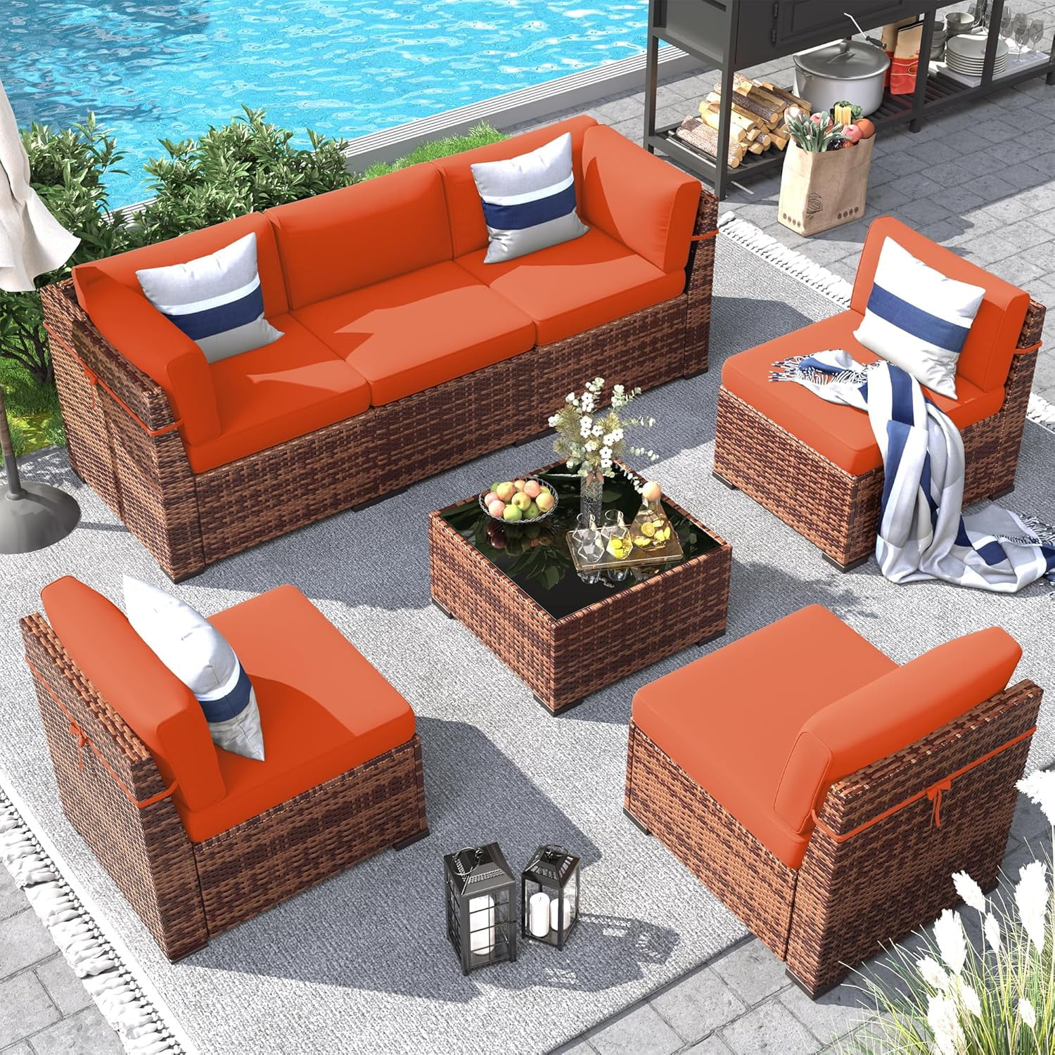 Outdoor sectional waterproof cushions hot sale