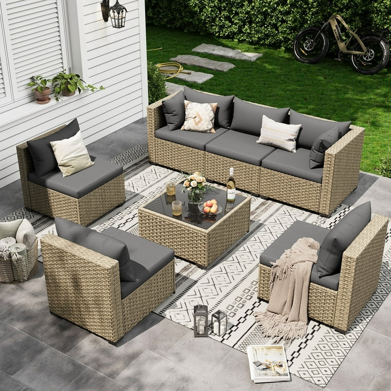 Modular wicker sectional hotsell