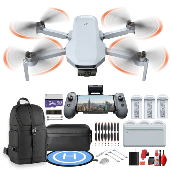Potensic ATOM 2 Fly More Combo Drone with Camera Under 249g 8K Photo 4K HDR Video AI Track and Charging Hub (APM2530221) + 64GB Card + Sling Backpack + Landing Pad + Cleaning Kit +More(19pc Bundle)