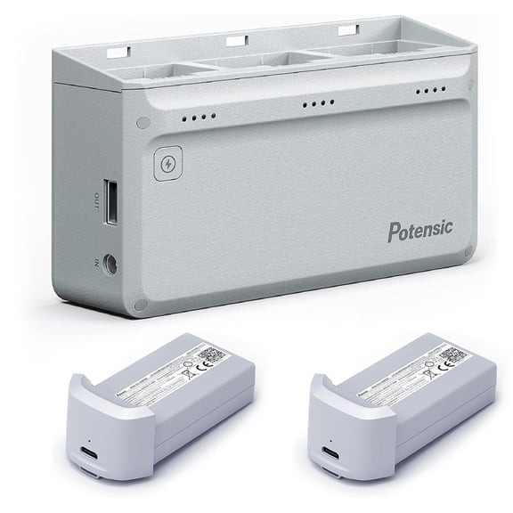 Potensic Parallel Charging Hub with Adapter and 2x Smart Batteries for ATOM Drone