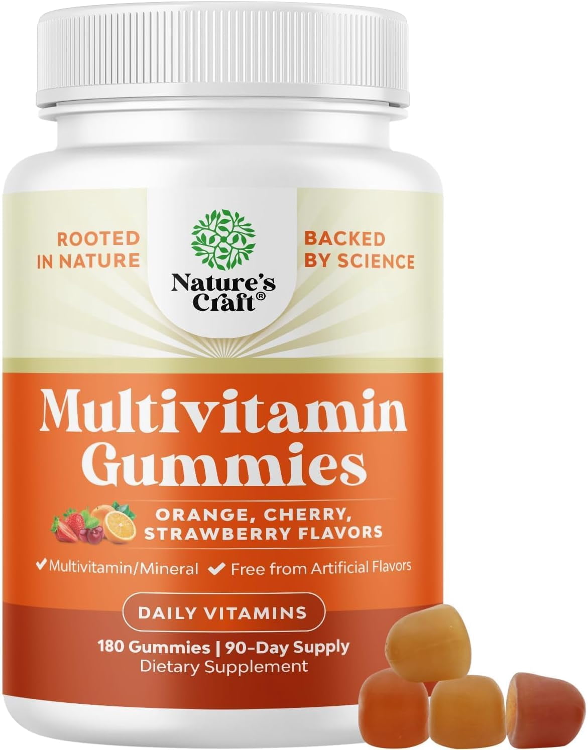 Nature’s Craft Daily Adult Multivitamin Gummies for Energy and Immune Support, 180 Count