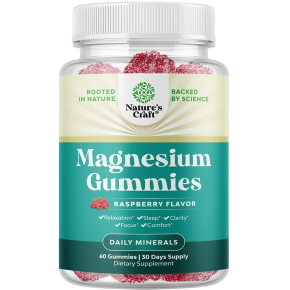 Potent Magnesium Citrate Gummies for Adults 170mg per serving - Calm Magnesium for Sleep Support Restless Legs Cramps and Muscle Health - Tasty Non GMO Vegan Vitamin Supplement for Women and Men
