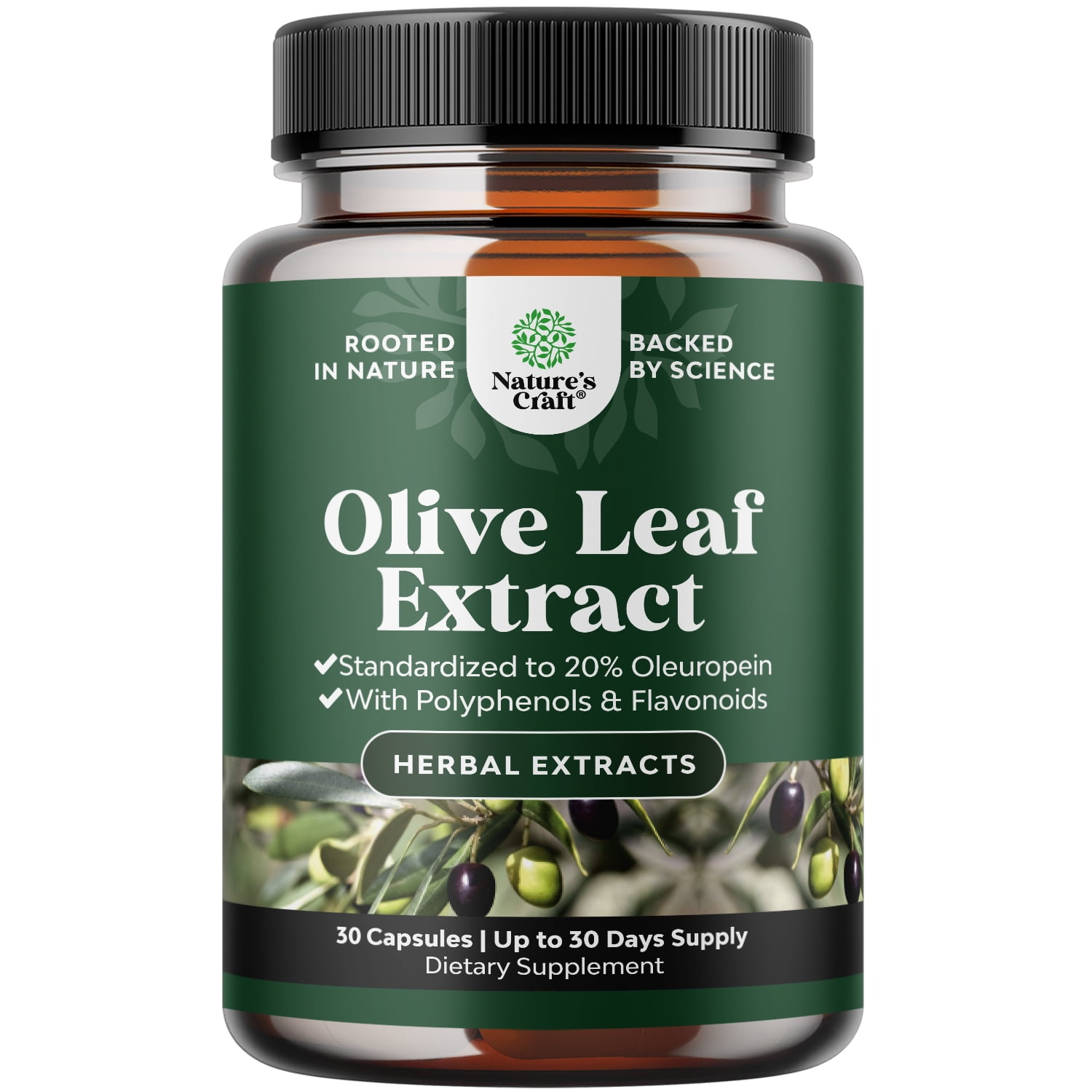 Nature's Craft Organic Olive Leaf Extract Capsules Antioxidant