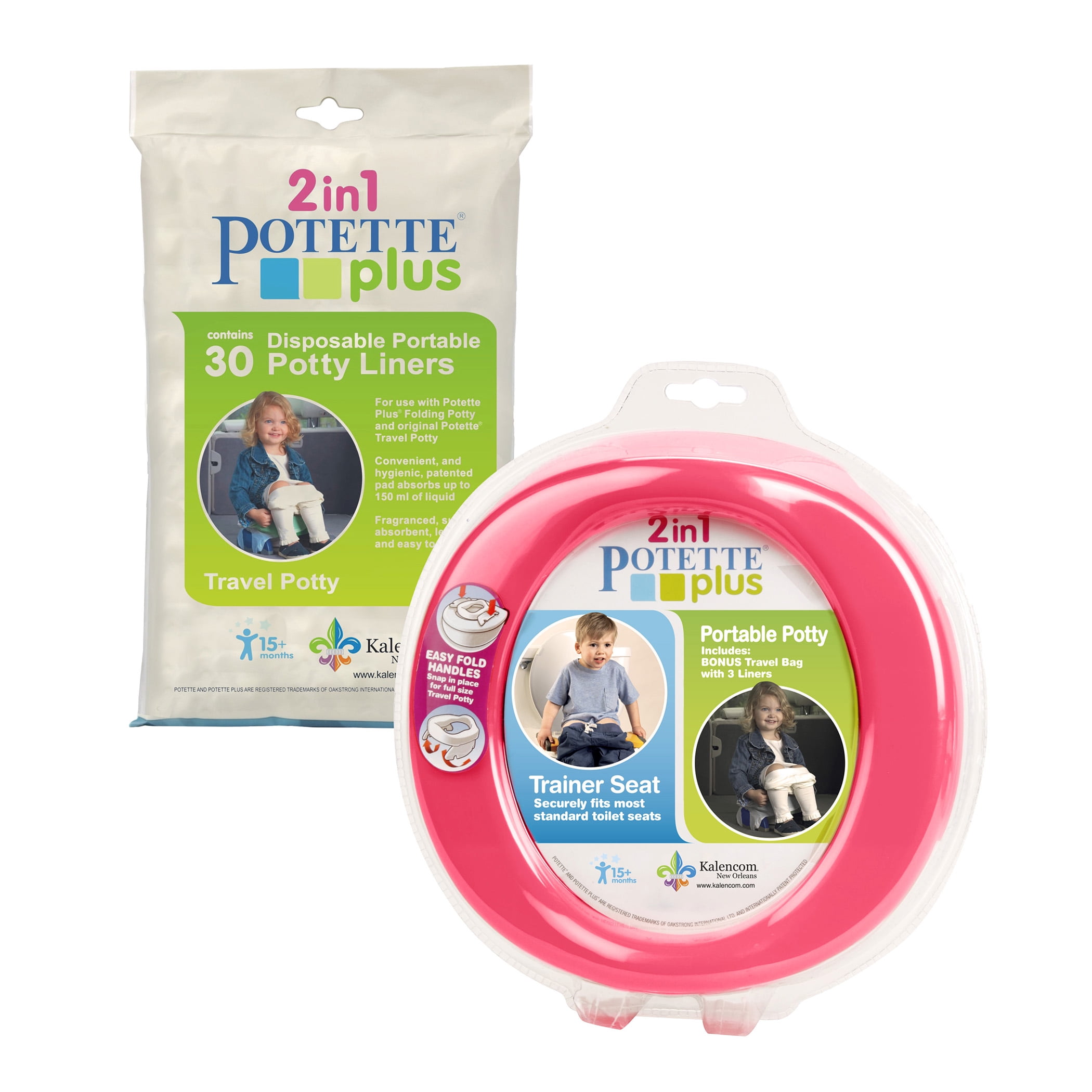 Potette Pink Potty Training Bundle 1 Potette + 30 Disposable Liners