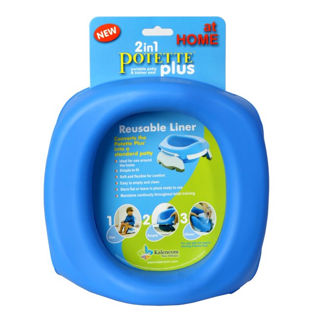 Potette Plus At Home Training Potty Reusable Liners Blue
