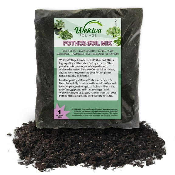 Pothos Growing Soil Mix  1 Quart - Custom Soil Blend  Potting Mix for Pothos Plants  Specially Developed by and for Professional Nursery Growers - Nutrient-Rich Formula