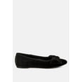 thumbnail image 1 of Pothos Luxurious Velvet Bow Ballerinas, 1 of 10