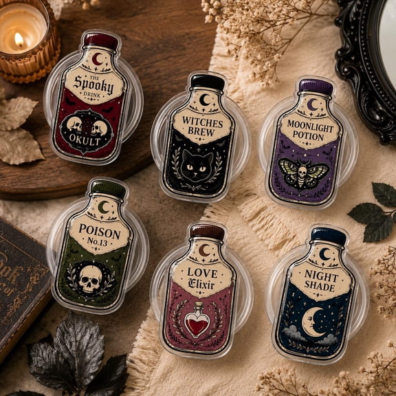 Potion Bottle Magnetic Phone Grip, Gothic Witchy Magnetic Phone Holder, Halloween Gift