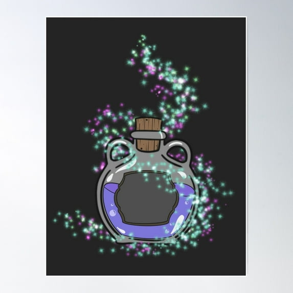 Potion Bottle Poster Wall Art, Modern Wall Decor For Living Room Bedroom, 12x18 UNFRAMED