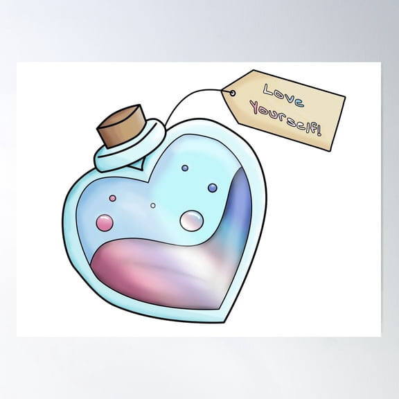 Potion Of Love Yourself (Bigender) Poster Wall Art, Modern Wall Decor For Living Room Bedroom, 8x12 UNFRAMED