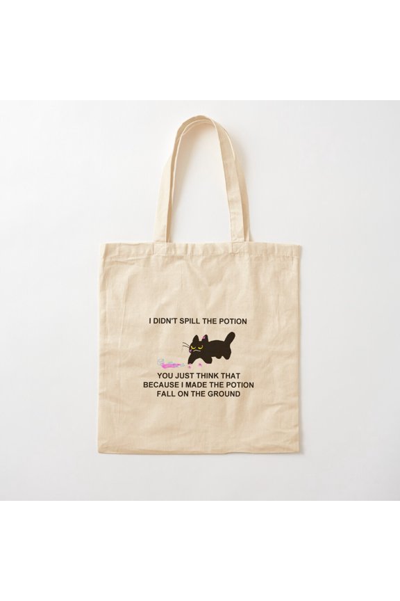 Potion Spiller Canvas Tote Bags, Reusable Shopping Bag