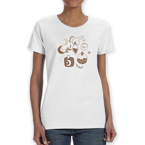 Potions And Moons Shaped T-Shirt Women -Image by Shutterstock, Female Small