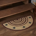 thumbnail image 1 of VHC Brands Jute Star Half Circle Rug with Non-Skid Pad, Burgundy & Tan, 16.5x33, 1 of 11