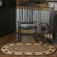 thumbnail image 1 of VHC Brands Potomac Jute Rug Oval Stencil Stars w/Pad 36x60, 1 of 11