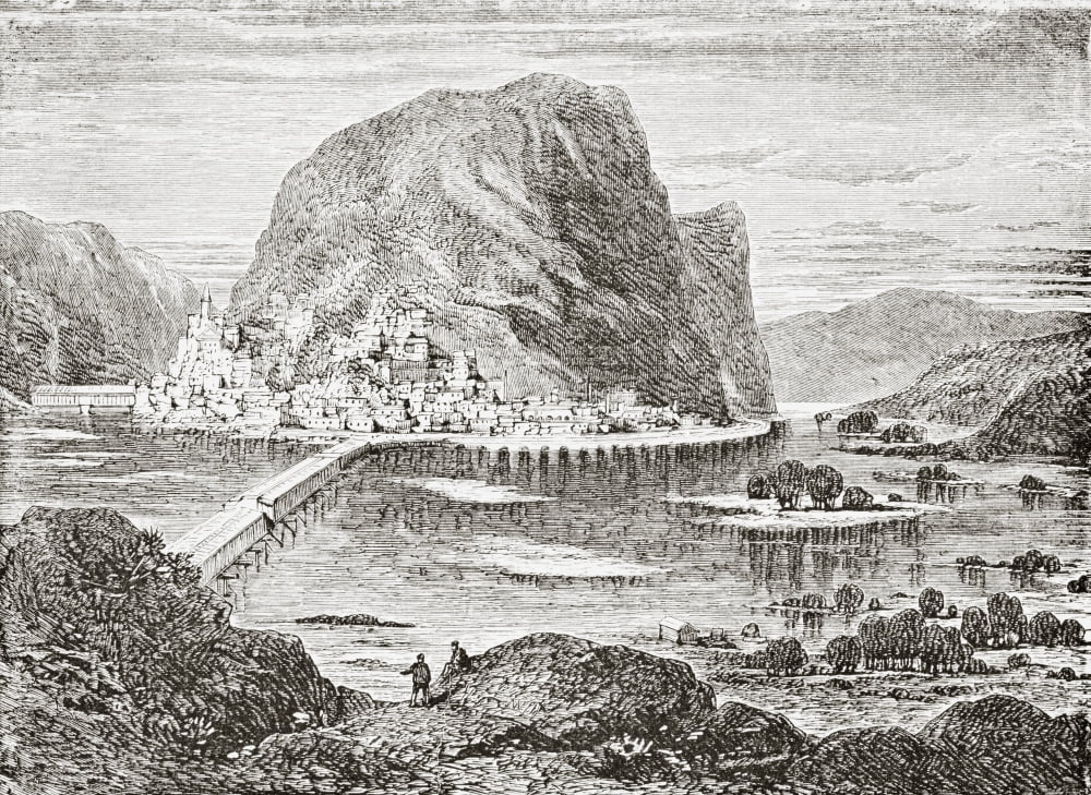 Potomac And Shenandoah At Harpers Ferry West Virginia America From The Gallery Of Geography Published London Circa 1872 Canvas Art - Ken Welsh Design Pics (17 x 12)