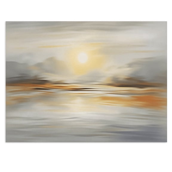 Potopok Abstract Seascape Canvas Wall Art, Modern Art Decor for Living Room Bedroom Dining Room Office, 16x12 Inch