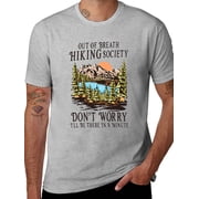 Potopok Bear Attack Tip Funny Sarcastic Humor Camping Hiking T-Shirt for Men Women Sarcastic Bear Design Tee,Gray - S