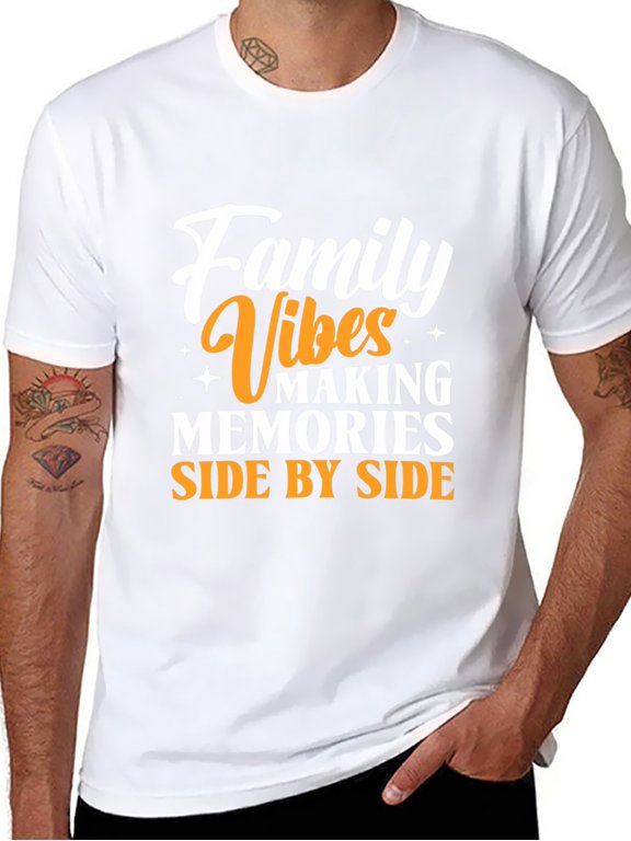 Family Reunion 2026 Family Vibes Making Memories Matching T-Shirt – Soft & Breathable for Group Photos, Parties & Everyday Wear,White - S