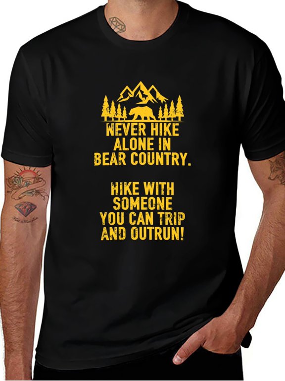 Slow Hiking Society The Last One to The Top Wins Funny Sloth T-Shirt Slow & Steady Hiker Tee for Sloth & Nature Lovers,Black - XL