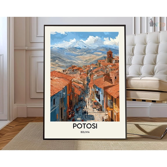 Potosi Bolivia Historic Mining Poster Unframed Paper Print