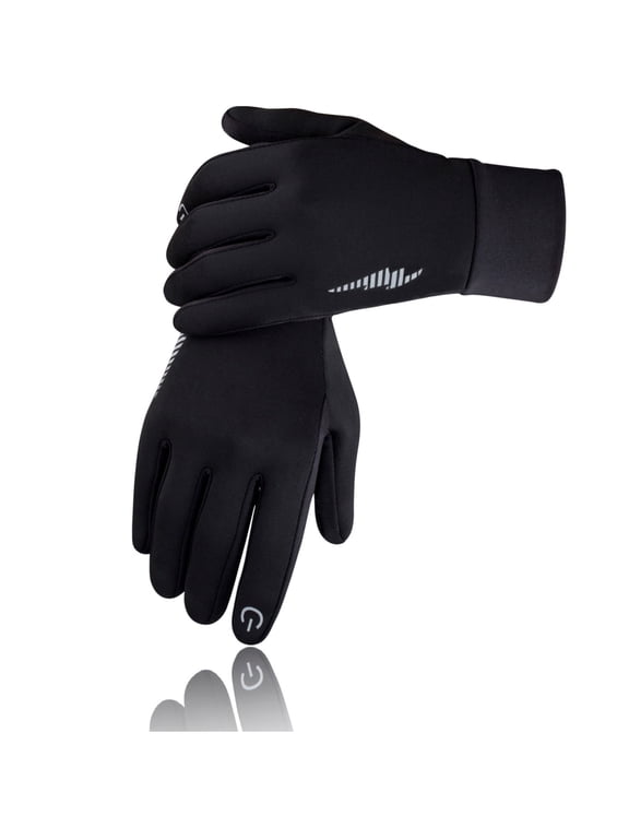 Winter Gloves for Men Women, Black Touch Screen Thermal Warm