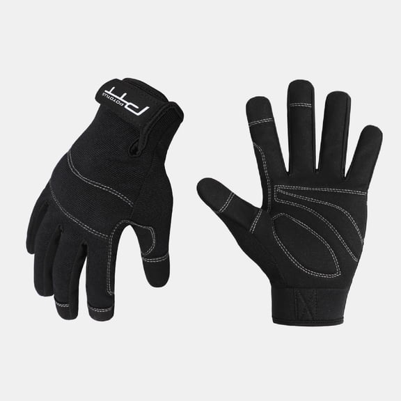Pototlls Work Gloves for Men Women, Black Touch Screen Breathable Knit