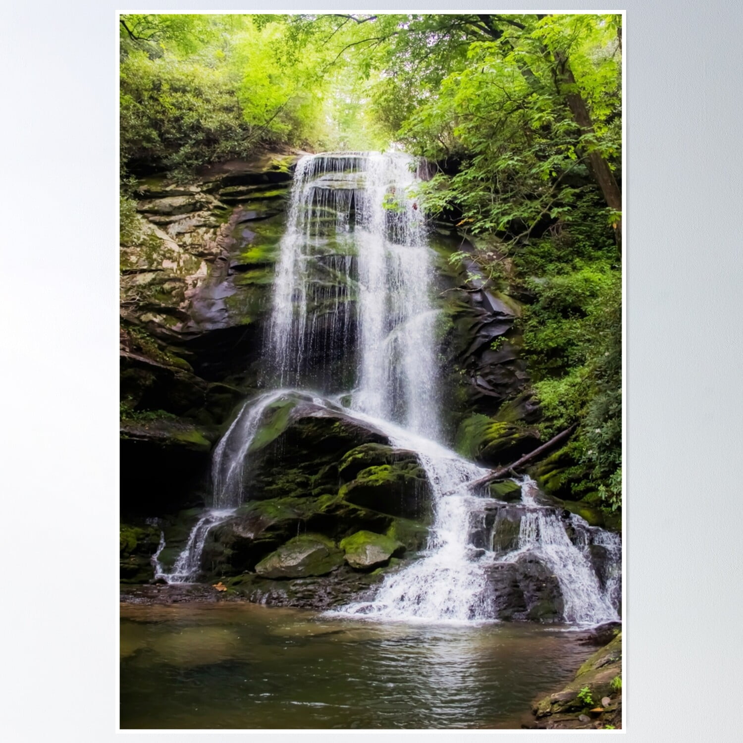 Potrait With A Waterfall Poster Wall Art, Modern Wall Decor, 16x24 ...