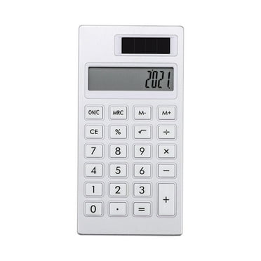 Potrochi Calculators Mini Digital Desktop Calculator with Solar Power and 12-Digit LCD Display, Portable Mini Calculator, Battery Solar Power Smart Calculator Pocket Size for Home School for Kids