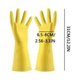 thumbnail image 1 of Potrochi Cleaning Gloves, Reusable Household Gloves, Rubber Dishwashing gloves, Extra Thickness, Long Sleeves, Kitchen Cleaning, Working, Painting, Gardening, Pet Care, 1 of 5
